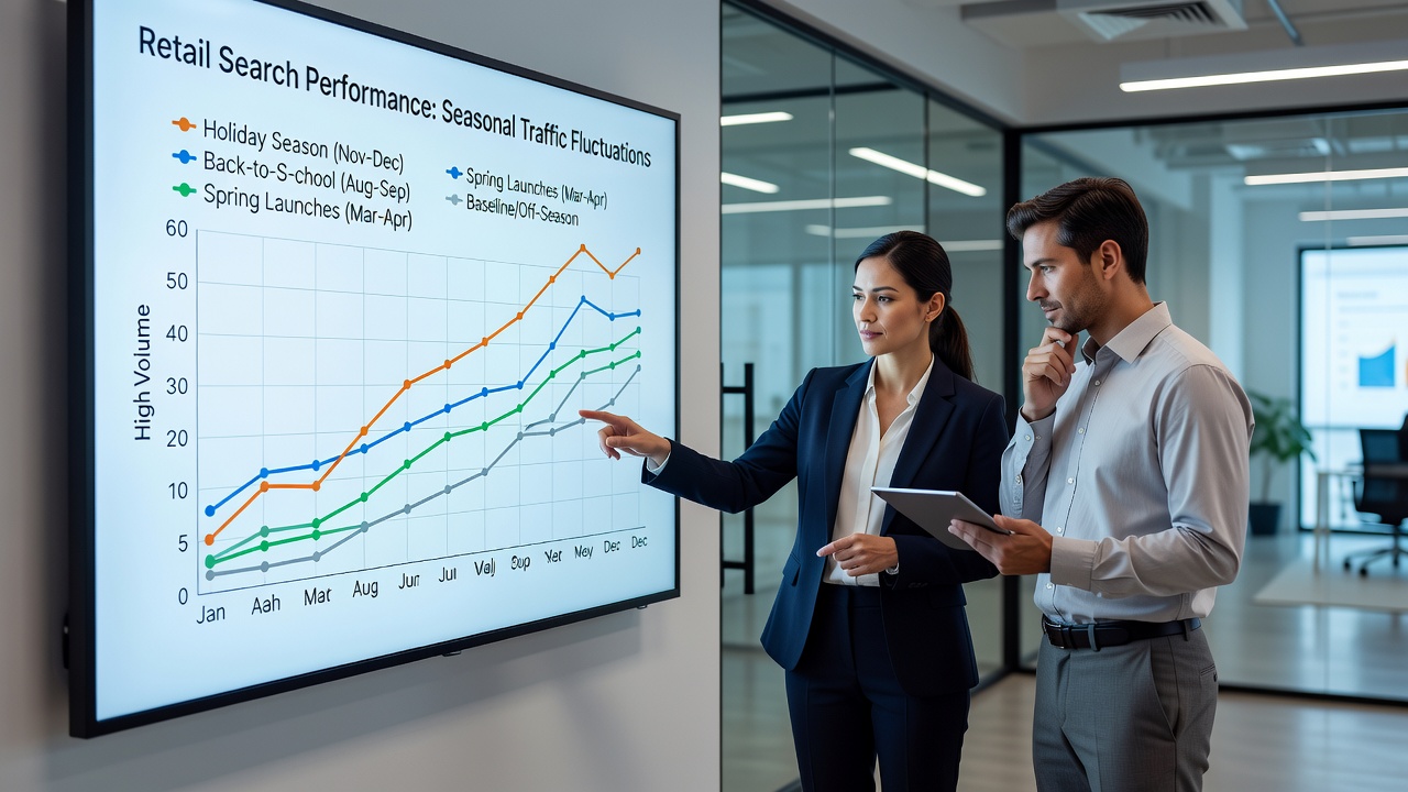 Examining Seasonal Traffic Fluctuations Through Data Visualization in Retail Search Performance